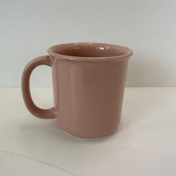 Crown Corning Mug Japan Pink D Handle Stoneware Coffee Tea Vintage - Picture 3 of 7